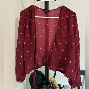 J Crew women’s red blouse